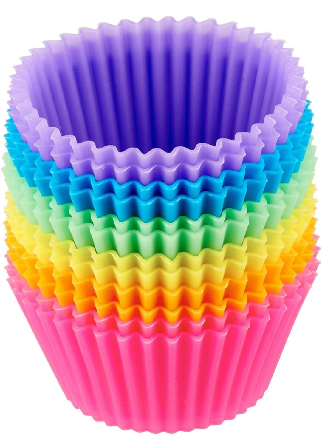 Silicon muffin cup pack of 12 mix colour